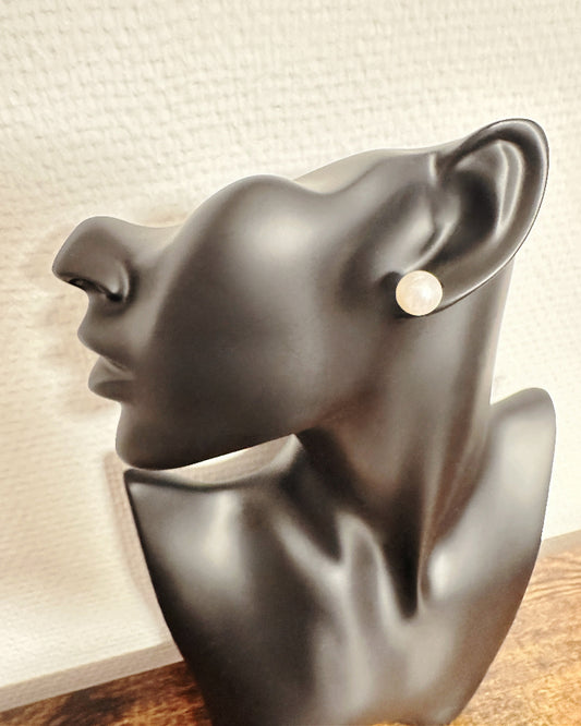 nahezu Runde Süßwasserperlen Ohrrstecker mit 9-10mm Durchmesser für eleganten Schmuck