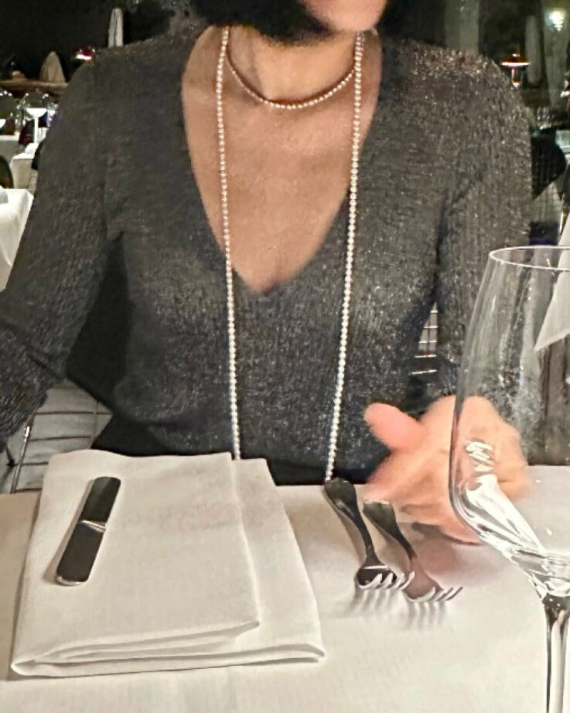 Handgefertigte Süßwasserperlenkette für Damen