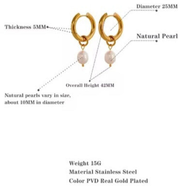 18k Creolen_mit _Süßwasserperlen_elegante_Perlenohrringe_für Damen