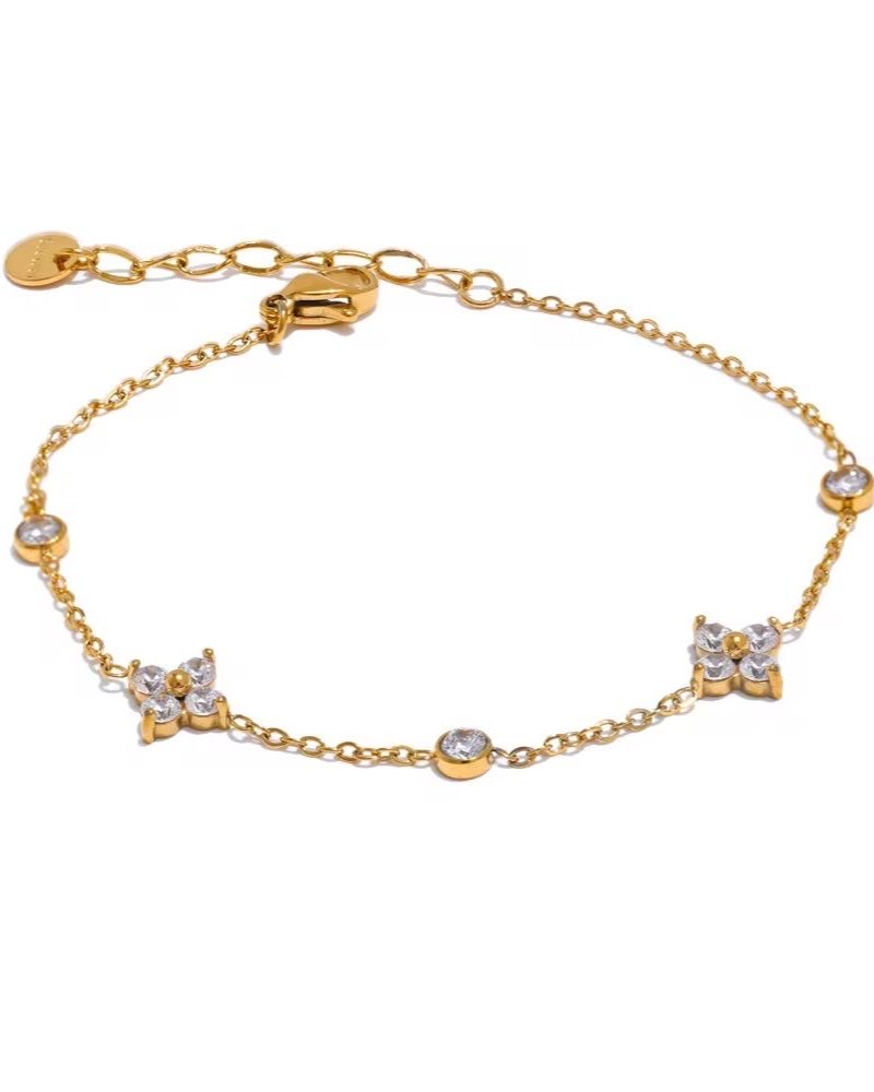 Damen Armband 18k vergoldet mit Zirkonia – Eleganter Alltagsschmuck