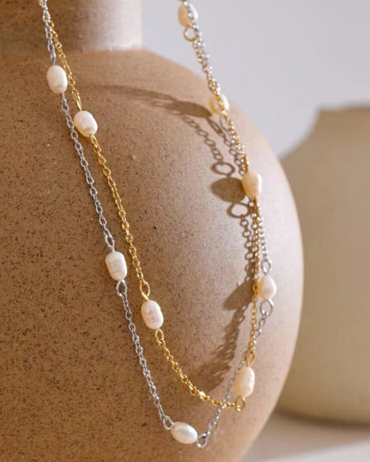 Hochwertige Edelstahl_Halskette_mit_Süßwasserperlen